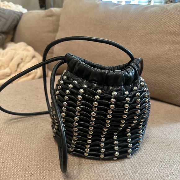 Black Zara  Studded Bucket Bag - Picture 7 of 7